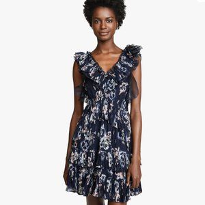 Rebecca Taylor Faded Floral Mini Dress Size 2